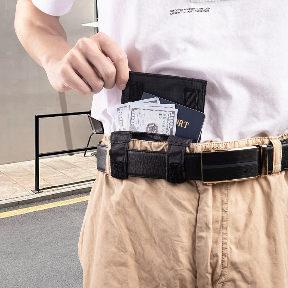 Card Top Loader - RFID Blocking Money Belt Anti Theft