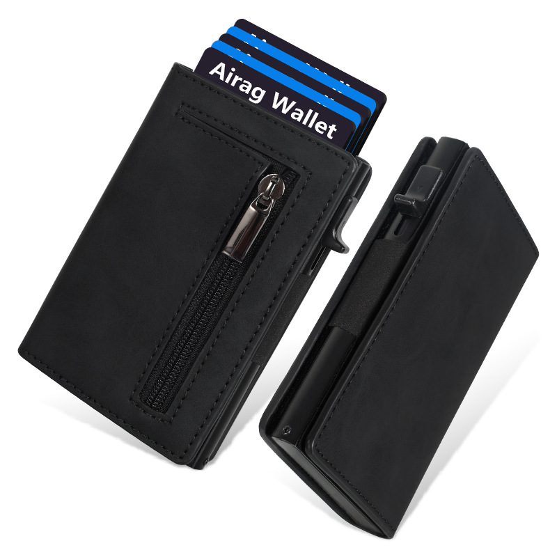 Card Top Loader - 2026 Men's Luxury Magnetic Leather Card