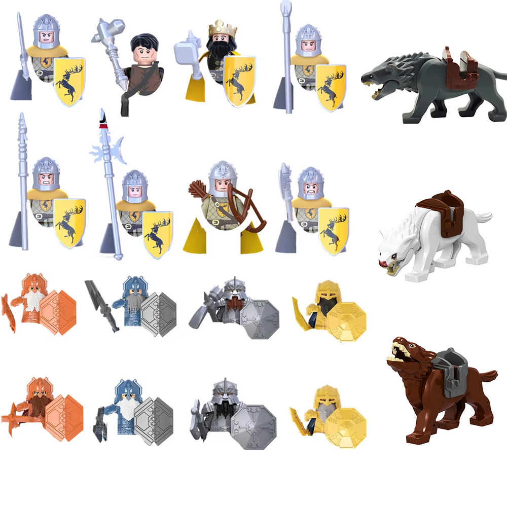 Lego Minifigure Holder - MOC DIY Sci-Fi Military Block Set,