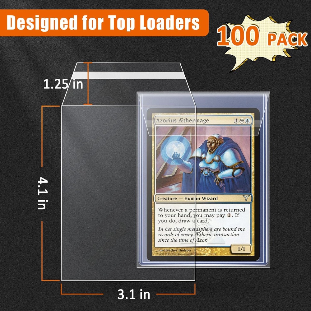 100 Pack Top Loader Sleeves, U - đánh giá và giá Card Top Loader