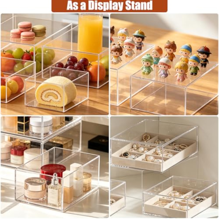 6Pcs Clear Acrylic Risers Disp - đánh giá và giá Display Risers Set