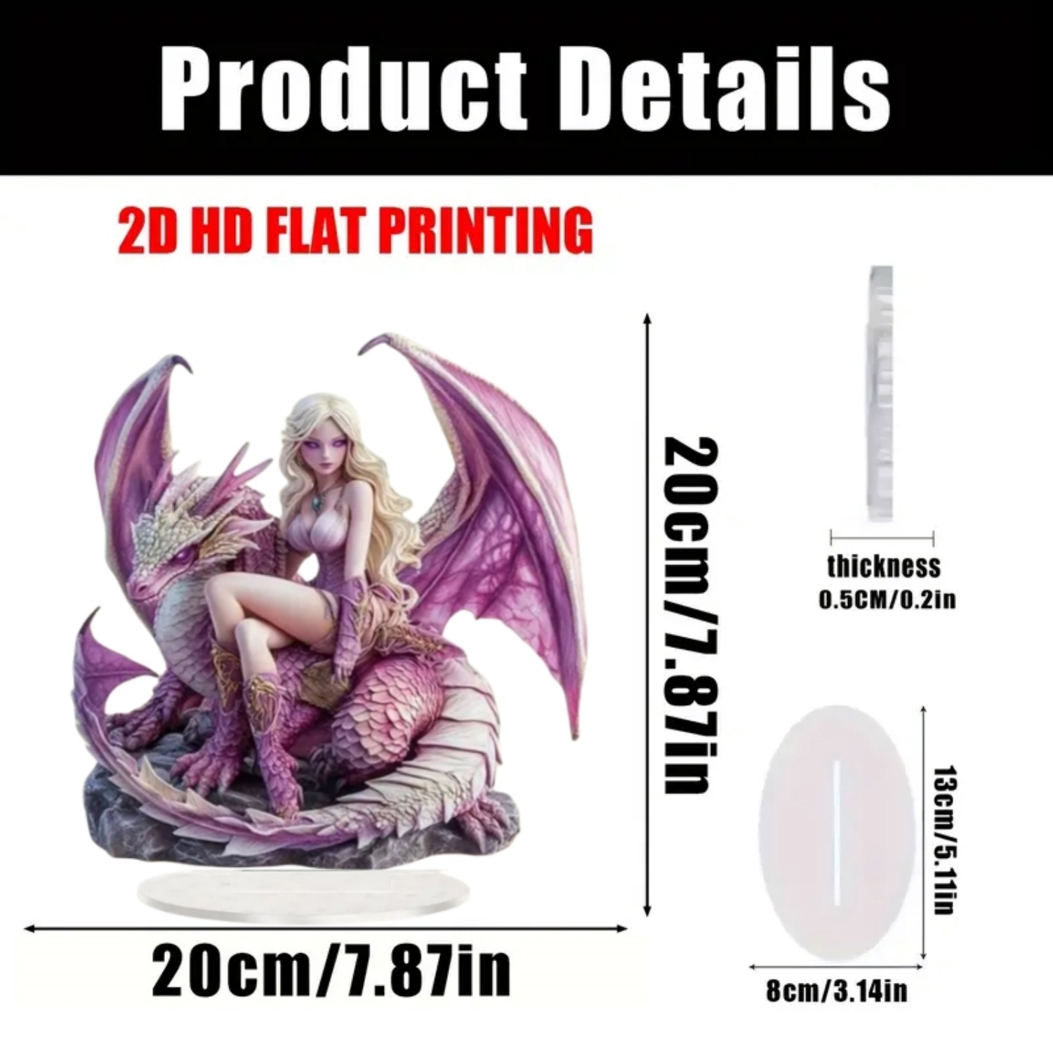 Fairy Statue,2D Flat Acrylic P - đánh giá và giá Display Case Acrylic