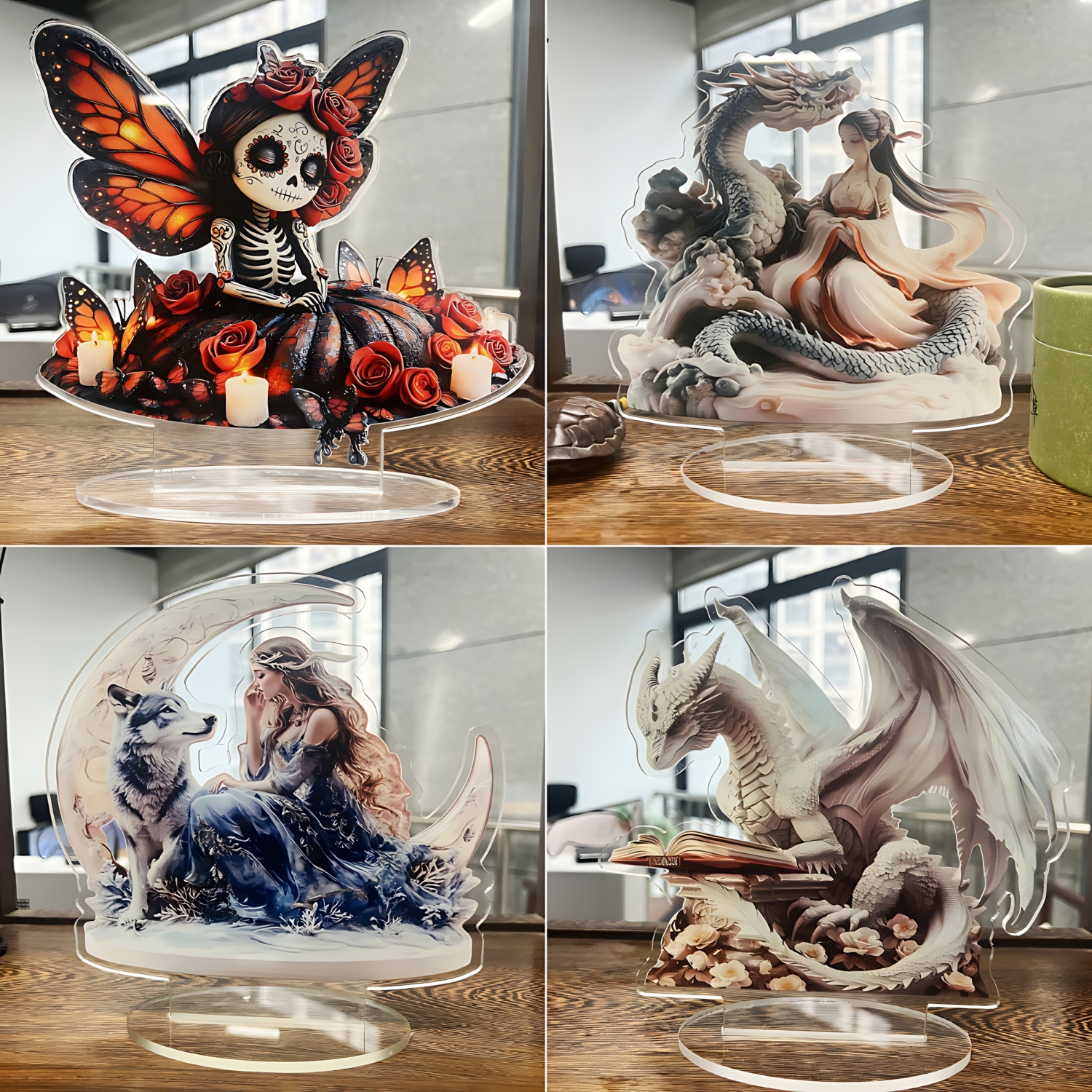 Male Lion Statue,2D Flat Anima - đánh giá và giá Display Case Acrylic