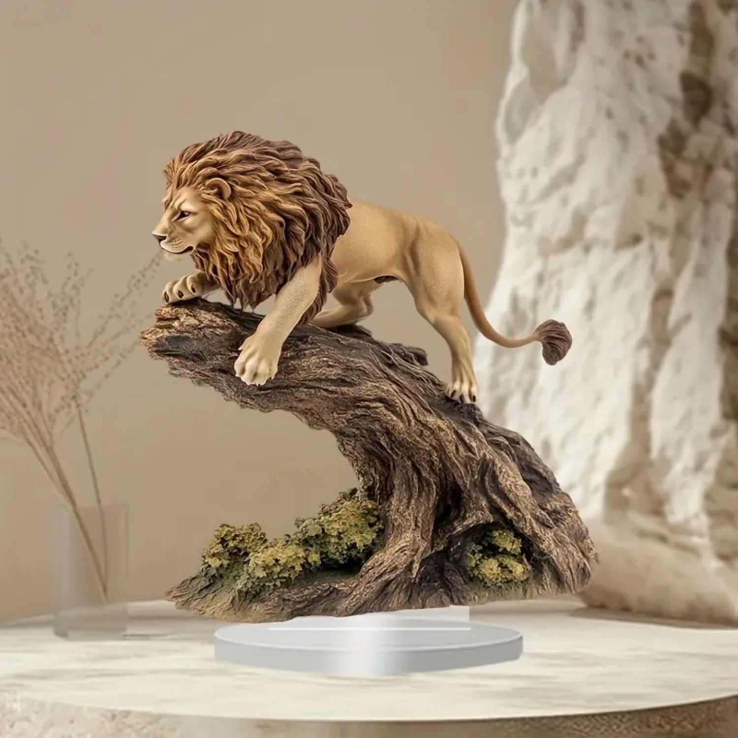 Male Lion Statue,2D Flat Anima - đánh giá và giá Display Case Acrylic