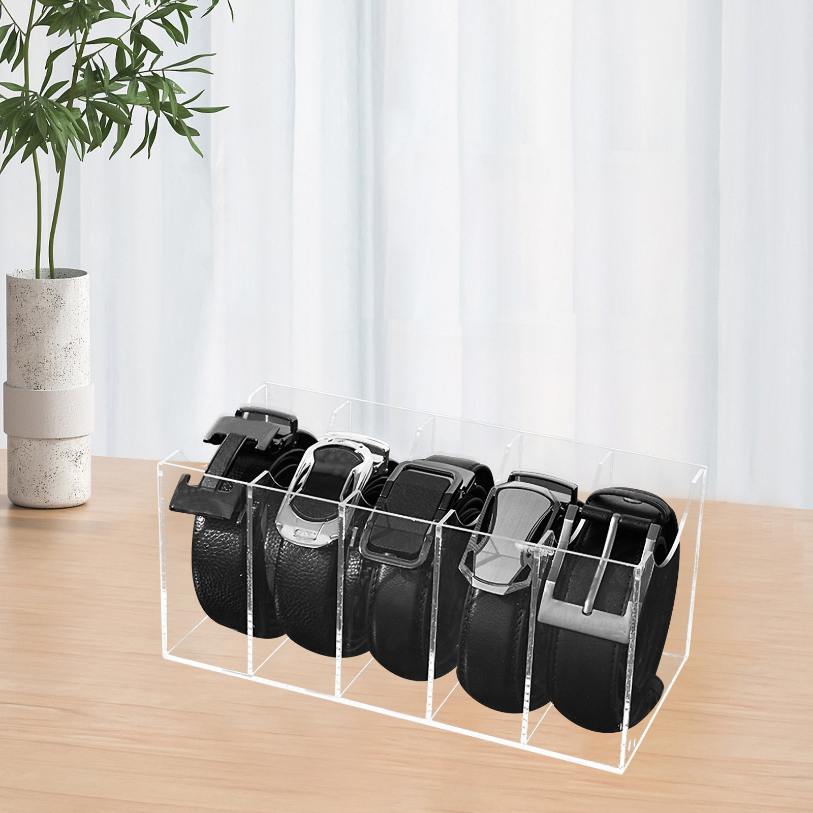 5-Compartment Acrylic Belt Org - đánh giá và giá Display Case Acrylic