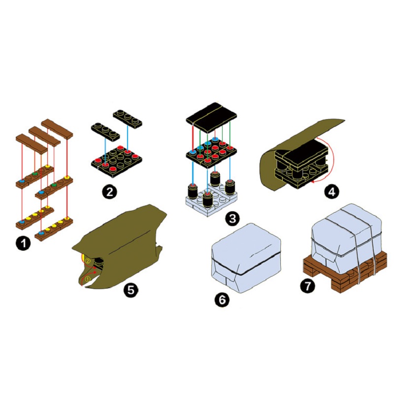 WW2 Military Air Drop Crate Bu - đánh giá và giá Lego Minifigure Holder